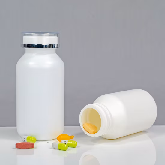 Nova chegada 38mm pescoço terminado alta densidade vazio resistência ao oxigênio inclinado ombro pílula cápsula comprimidos suplemento garrafa de plástico