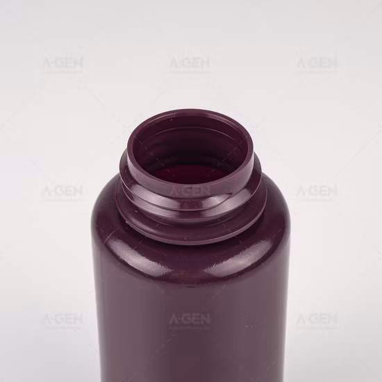 Frasco de reagente de boca larga vazia de plástico transparente para medicina de laboratório de 30ml B