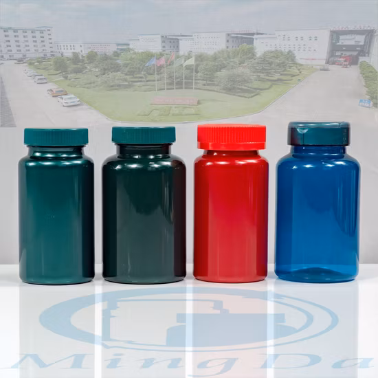Suplemento 120ml que empacota o animal de estimação brilhante plástico do fabricante da garrafa com tampa plástica
